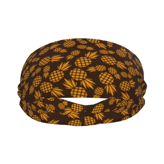 Uemuo Colorful Pineapple Printed Sports Headbands for Men Women,Moisture Wicking Workout Headband, Sweatband Headbands,Non-slip Workout Gym Yoga Headband