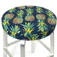 Uemuo Colorful Pineapples Pattern Round Bar Stool Seat Covers Washable