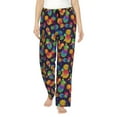 thumbnail image 1 of Uemuo Colorful Pineapples1 Pattern Women's Wide Leg Palazzo Lounge Pants with Pockets Light Weight Loose Comfy Casual Pajama Pants-XX-Large, 1 of 9