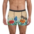 thumbnail image 1 of Uemuo Colorful Plants And Insects Pattern Men's Boxer Briefs,Trunk Anti-Chafing,Comfortable, Durable, and Stylish Underwear-X-Large, 1 of 9