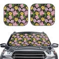 thumbnail image 1 of Uemuo Colorful Roses Printed 2 PCS Car Windshield Sun Shade, Auto Sun Heat and UV Rays Blocker, Foldable Automotive Front Window Sunshade Protector, 1 of 7