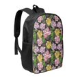 thumbnail image 1 of Uemuo Colorful Roses Printed Durable 17-inch Student Backpack - Lightweight, Waterproof, Adjustable Straps, Ideal for School, Work, Travel, 1 of 5