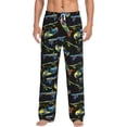 thumbnail image 1 of Uemuo Colorful Skateboard Pattern Men's Wide Leg Palazzo Lounge Pants with Pockets Light Weight Loose Comfy Casual Pajama Pants-Large, 1 of 9