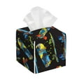 thumbnail image 1 of Uemuo Colorful Skateboard Tissue Box Cover Holder, Square with Bottom Belt - PVC Leather Decorative Organizer for Tabletop, Bathroom, Car, Office, 1 of 1