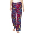 thumbnail image 1 of Uemuo Colorful Snake Pattern Women's Wide Leg Palazzo Lounge Pants with Pockets Light Weight Loose Comfy Casual Pajama Pants-XX-Large, 1 of 9