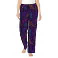 thumbnail image 1 of Uemuo Colorful Snake Pattern Women's Wide Leg Palazzo Lounge Pants with Pockets Light Weight Loose Comfy Casual Pajama Pants-Small, 1 of 9