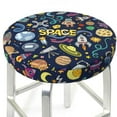 thumbnail image 1 of Uemuo Colorful Space Pattern Round Bar Stool Seat Covers Washable Stool Cushion Slipcover Elastic Bar Chair Covers-, 1 of 1