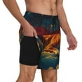 thumbnail image 1 of Uemuo Colorful Starry Sky Sleep Dog Pattern Mens Swim Trunks Quick Dry Board Shorts with Mesh Lining, Stretch Beach Shorts Quick Dry No-Chafing Board Shorts-Small, 1 of 9
