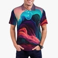 thumbnail image 1 of Uemuo Colorful Surreal Landscape for Men’s Golf Shirt – Premium Pique Cotton Polo, Soft & Breathable Casual Short Sleeve Shirt, Comfortable Activewear for Sports & Leisure-X-Large, 1 of 6