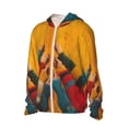 thumbnail image 1 of Uemuo Colorful Sweaters And Strings Pattern Women's Full Zip UPF 50+ Sun Protection Hoodie Jacket Long Sleeve Sun Shirt Hiking Outdoor Performance with Pockets-X-Large, 1 of 9