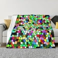 thumbnail image 1 of Uemuo Colorful Tie Dye Stained Glass Printed Throw Blanket for Couch, Fluffy Fuzzy Blankets for Bed, Sofa, Cozy Flannel Faux Fur Blanket-80"x60", 1 of 6