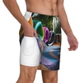 thumbnail image 1 of Uemuo Colorful Tire Tunnel Park Pattern Mens Swim Trunks Quick Dry Board Shorts with Mesh Lining, Stretch Beach Shorts Quick Dry No-Chafing Board Shorts-Small, 1 of 9
