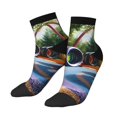 thumbnail image 1 of Uemuo Colorful Tire Tunnel Park Printed Crew Socks, Moisture-Wicking Socks, Athletic Socks for Men Breathable Cushion Socks Casual Sport Socks for Running Traveling, 1 of 6