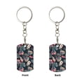 thumbnail image 1 of Uemuo Colorful Tropical Leaves Pattern Rectangular Metal Keychain - Durable, Stylish, and Personalized Key Ring for Men and Women,Engraved Keychain,Gift Slim Sturdy Keychain, 1 of 7