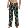 thumbnail image 1 of Uemuo Colorful Turtles Pattern Men's Wide Leg Palazzo Lounge Pants with Pockets Light Weight Loose Comfy Casual Pajama Pants-XX-Large, 1 of 9
