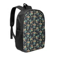 thumbnail image 1 of Uemuo Colorful Turtles Printed Durable 17-inch Student Backpack - Lightweight, Waterproof, Adjustable Straps, Ideal for School, Work, Travel, 1 of 5