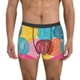 thumbnail image 1 of Uemuo Colorful Wool Balls Pattern Men's Boxer Briefs,Trunk Anti-Chafing,Comfortable, Durable, and Stylish Underwear-X-Large, 1 of 9