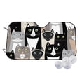 thumbnail image 1 of Uemuo Colors Cats Pattern Accordion Car Windshield Sun Shade, Foldable Reflective Sun Visor for Car, Reflector Windshield Sunshade-, 1 of 7