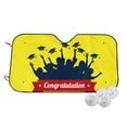 thumbnail image 1 of Uemuo Congratulation Graduate Pattern Accordion Car Windshield Sun Shade, Foldable Reflective Sun Visor for Car, Reflector Windshield Sunshade-Medium, 1 of 7