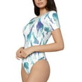thumbnail image 1 of Uemuo Cool Giraffe Pattern Women's One Piece Short Sleeve Swimsuit Rash Guard Surfing Modest Quick-drying Swimsuit Beach Essentials-, 1 of 9