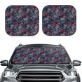 thumbnail image 1 of Uemuo Cool Red Off-Road Vehicle Printed 2 PCS Car Windshield Sun Shade, Auto Sun Heat and UV Rays Blocker, Foldable Automotive Front Window Sunshade Protector, 1 of 7