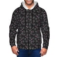 thumbnail image 1 of Uemuo Cool Skull Love for Men's Fashion Full-zip Hoodies & Sweatshirts with Kangaroo Pocket, Zip-up Hooded Sweatshirt, Moisture Wicking & Breathable-Medium, 1 of 5