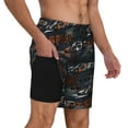 thumbnail image 1 of Uemuo Cool Sports Car Pattern Mens Swim Trunks Quick Dry Board Shorts with Mesh Lining, Stretch Beach Shorts Quick Dry No-Chafing Board Shorts-Medium, 1 of 9
