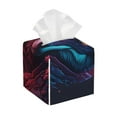 thumbnail image 1 of Uemuo Cool Wolf Head Tissue Box Cover Holder, Square with Bottom Belt - PVC Leather Decorative Organizer for Tabletop, Bathroom, Car, Office, 1 of 8