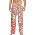 thumbnail image 1 of Uemuo Corals Pattern Men's Wide Leg Palazzo Lounge Pants with Pockets Light Weight Loose Comfy Casual Pajama Pants-Small, 1 of 9
