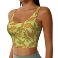 thumbnail image 1 of Uemuo Corn Pattern Women's Sports Bra - High Impact Support, Breathable, and Comfortable Athletic Bra for Running, Yoga, and Workouts, 1 of 9