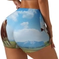 thumbnail image 1 of Uemuo Cow Grazing Nature Pattern Women Workout Impact Shorts Scrunch Butt Lifting Gym Shorts Seamless Booty Biker Shorts-XX-Large, 1 of 8
