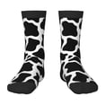 thumbnail image 1 of Uemuo Cow Print Black White Printed Kids Boys Socks Seamless Crew Socks Crazy Funny Athletic Sport Socks for Children, 1 of 6