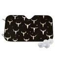 thumbnail image 1 of Uemuo Cow Skulls Pattern Accordion Car Windshield Sun Shade, Foldable Reflective Sun Visor for Car, Reflector Windshield Sunshade-, 1 of 7