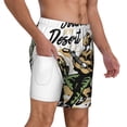 thumbnail image 1 of Uemuo Cowboy Playing Guitar Pattern Mens Swim Trunks Quick Dry Board Shorts with Mesh Lining, Stretch Beach Shorts Quick Dry No-Chafing Board Shorts-3X-Large, 1 of 9