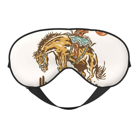 Uemuo Cowboy Up Vintage Wild West Pattern Sleep Eye Mask - Light Blocking Sleep Mask Blocking Out Light Perfectly, Soft and Comfortable Night Eye Mask, Eye Blinder