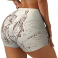 thumbnail image 1 of Uemuo Cowboys Riding Horses In Desert Pattern Women Workout Impact Shorts Scrunch Butt Lifting Gym Shorts Seamless Booty Biker Shorts-Medium, 1 of 8