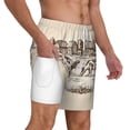 thumbnail image 1 of Uemuo Cows On The Farm Pattern Mens Swim Trunks Quick Dry Board Shorts with Mesh Lining, Stretch Beach Shorts Quick Dry No-Chafing Board Shorts-Medium, 1 of 9