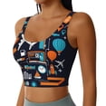 thumbnail image 1 of Uemuo Creative Transport Pattern Women's Sports Bra - High Impact Support, Breathable, and Comfortable Athletic Bra for Running, Yoga, and Workouts, 1 of 9