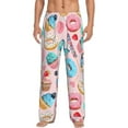 thumbnail image 1 of Uemuo Cupcakes and Donuts Pattern Men's Wide Leg Palazzo Lounge Pants with Pockets Light Weight Loose Comfy Casual Pajama Pants-Medium, 1 of 9