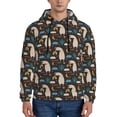 thumbnail image 1 of Uemuo Cute Alpaca Pattern Men's Hoodie - Casual Pullover Hoodie with Kangaroo Pocket, Stylish Hooded Sweatshirt for Everyday Wear-Small, 1 of 7