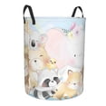 thumbnail image 1 of Uemuo Cute Animals Pattern Circular Laundry Hamper Basket with handles,Collapsible laundry basket,Large capacity laundry hamper,Laundry Organizer-, 1 of 8