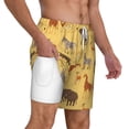 thumbnail image 1 of Uemuo Cute Animals Pattern Mens Swim Trunks Quick Dry Board Shorts with Mesh Lining, Stretch Beach Shorts Quick Dry No-Chafing Board Shorts-Medium, 1 of 9