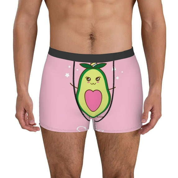 Uemuo Cute Avocado Pattern Men's Boxer Briefs,Trunk Anti-Chafing,Comfortable, Durable, and Stylish Underwear-XX-Large