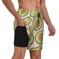 thumbnail image 1 of Uemuo Cute Avocado Pattern Mens Swim Trunks Quick Dry Board Shorts with Mesh Lining, Stretch Beach Shorts Quick Dry No-Chafing Board Shorts-X-Large, 1 of 9