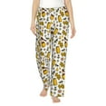 thumbnail image 1 of Uemuo Cute Bee Pattern Women's Wide Leg Palazzo Lounge Pants with Pockets Light Weight Loose Comfy Casual Pajama Pants-X-Large, 1 of 9