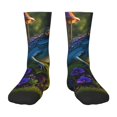 thumbnail image 1 of Uemuo Cute Blue Frog Printed Kids Boys Socks Seamless Crew Socks Crazy Funny Athletic Sport Socks for Children, 1 of 6