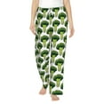 thumbnail image 1 of Uemuo Cute Broccoli Pattern Women's Wide Leg Palazzo Lounge Pants with Pockets Light Weight Loose Comfy Casual Pajama Pants-Small, 1 of 9