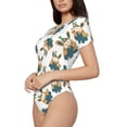thumbnail image 1 of Uemuo Cute Bunny Pattern Women's One Piece Short Sleeve Swimsuit Rash Guard Surfing Modest Quick-drying Swimsuit Beach Essentials-X-Large, 1 of 9