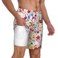 thumbnail image 1 of Uemuo Cute Butterfly Flowers Pattern Mens Swim Trunks Quick Dry Board Shorts with Mesh Lining, Stretch Beach Shorts Quick Dry No-Chafing Board Shorts-Large, 1 of 9