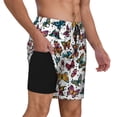 thumbnail image 1 of Uemuo Cute Butterfly Pattern Mens Swim Trunks Quick Dry Board Shorts with Mesh Lining, Stretch Beach Shorts Quick Dry No-Chafing Board Shorts-Large, 1 of 9